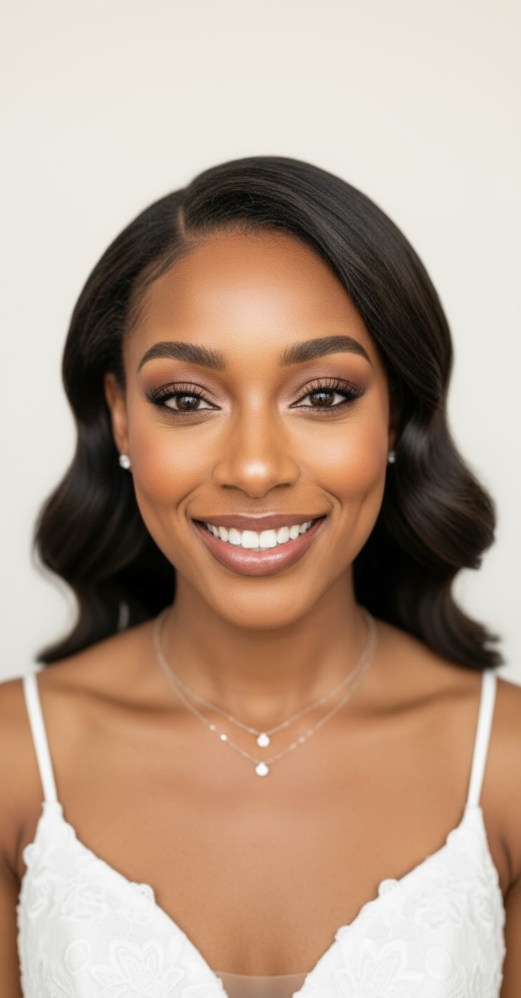 After Soft Waves Wedding Hair